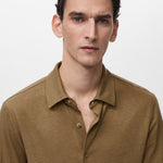 Mango poloshirt ricard in khaki - D1