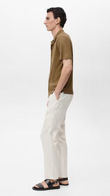 Mango poloshirt ricard in khaki - D2