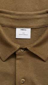 Mango poloshirt ricard in khaki - D8