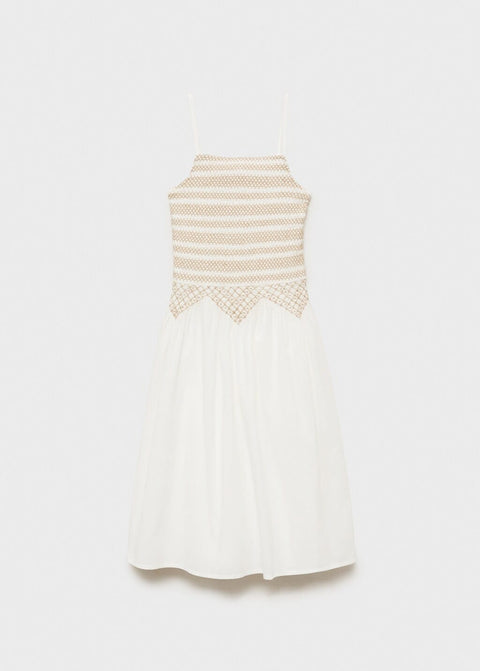 Mango dress muffin in white