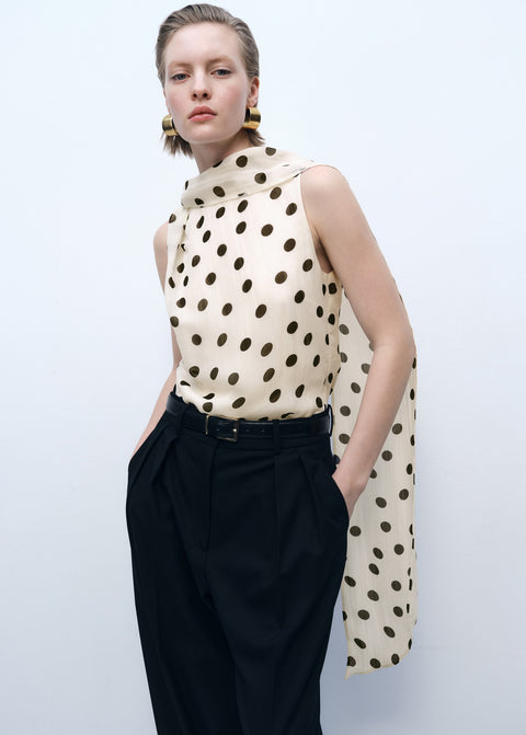 Mango blouse adela in off white
