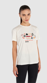 Hummel hmlDORY t-shirt s/s in off white - Image 1