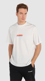 Hummel hmlWALTON oversize t-shirt s/s in off white - Image 1