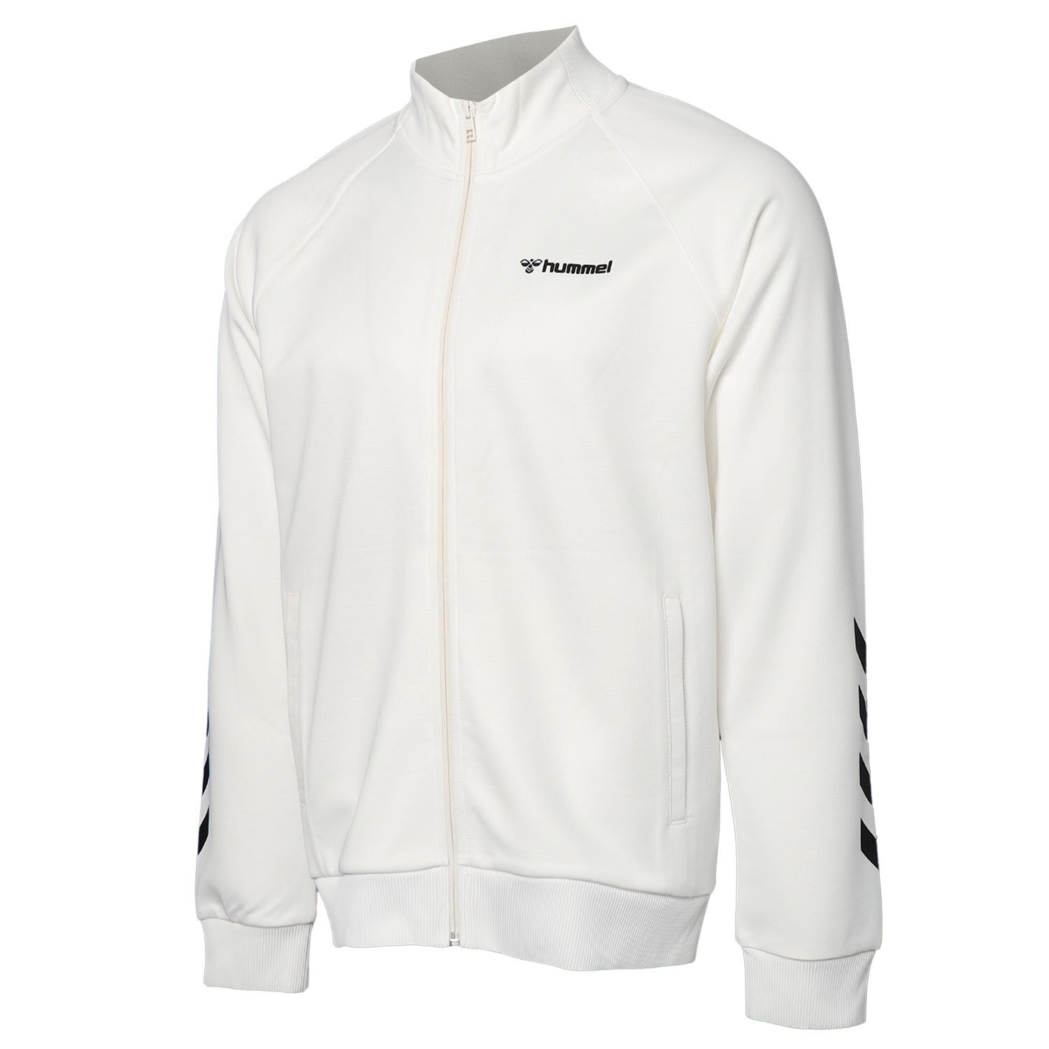 Hummel hmlFALCONZO zip jacket in off white - Image 4