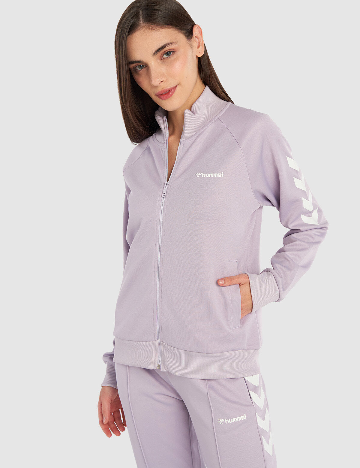 Hummel hmlGENESA zip jacket in orchid petal - Image 1