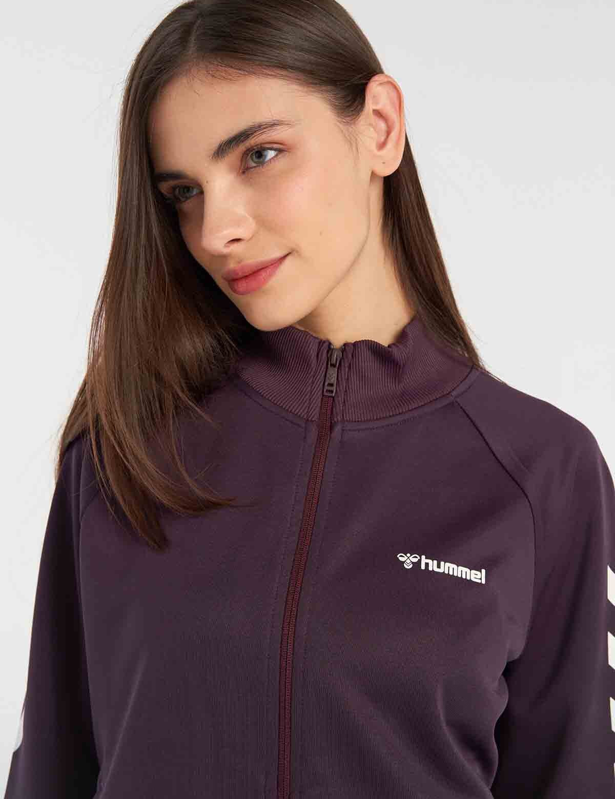 Hummel hmlGENESA zip jacket in plum perfect - Image 2