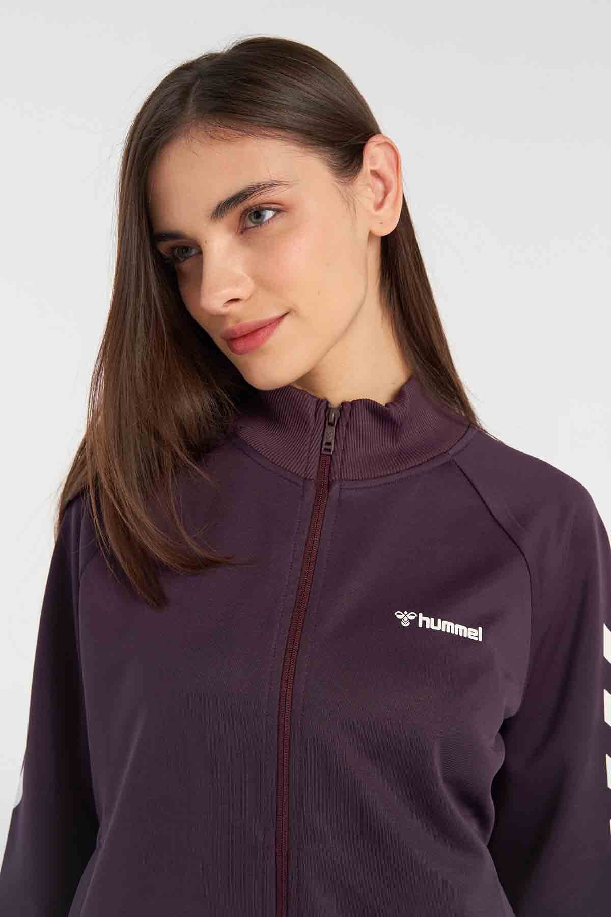 Hummel hmlGENESA zip jacket in plum perfect - Image 2