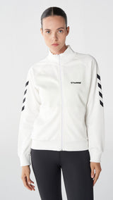 Hummel hmlGENESA zip jacket in off white - Image 1