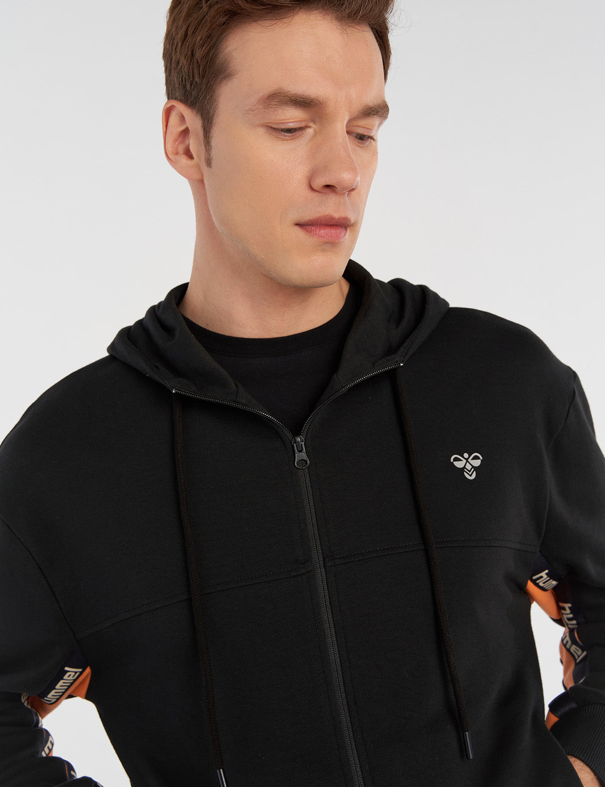 Hummel hmlATES zip hoodie in black - Image 2