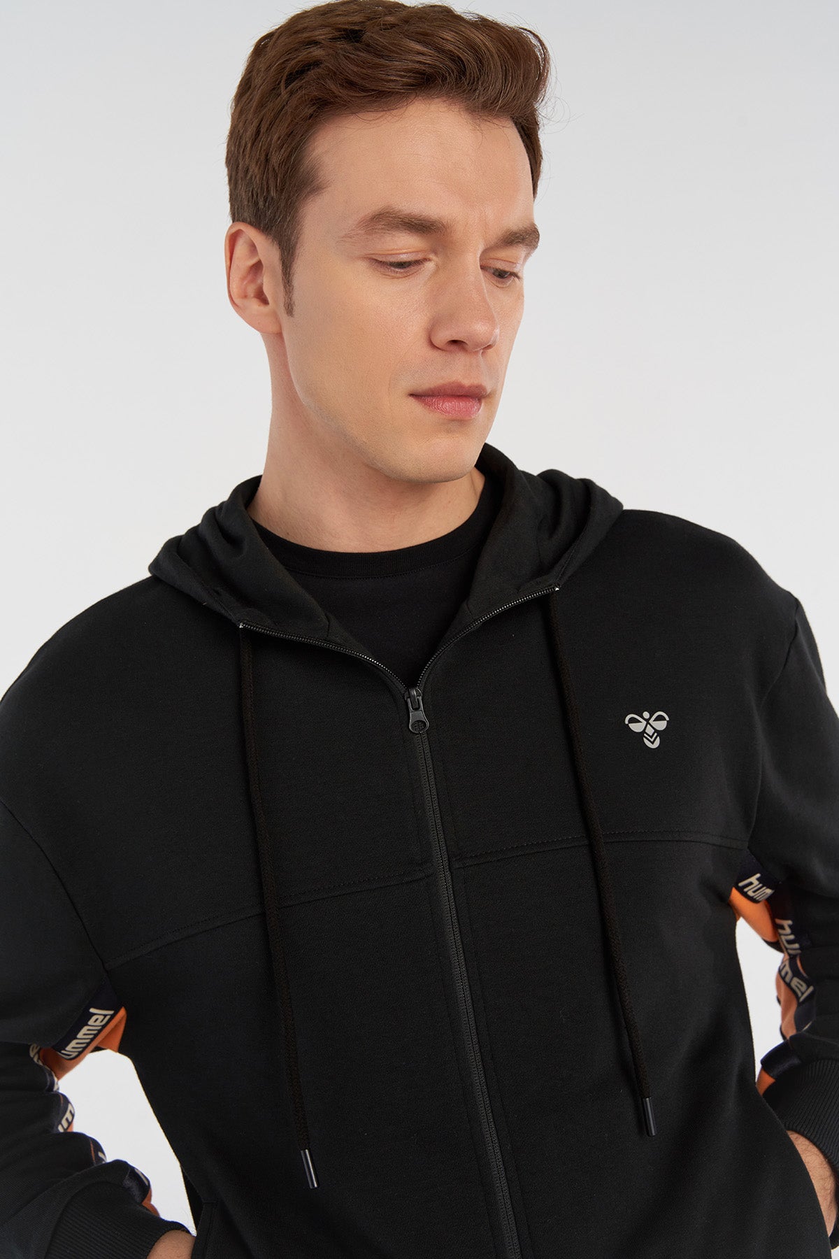 Hummel hmlATES zip hoodie in black - Image 2