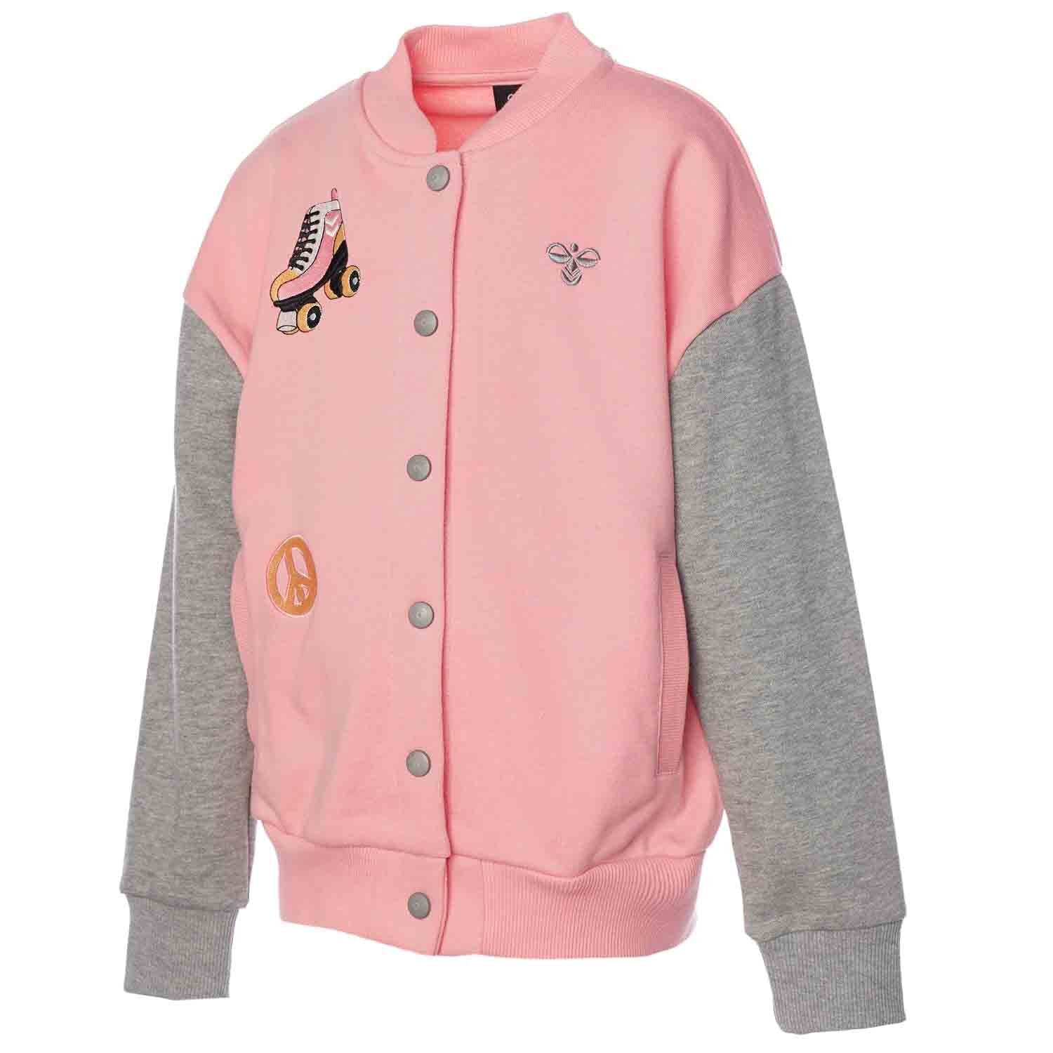 Hummel hmlDAGNES bomber jacket in flamingo pink - Image 1
