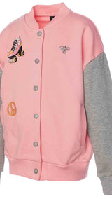 Hummel hmlDAGNES bomber jacket in flamingo pink - Image 1