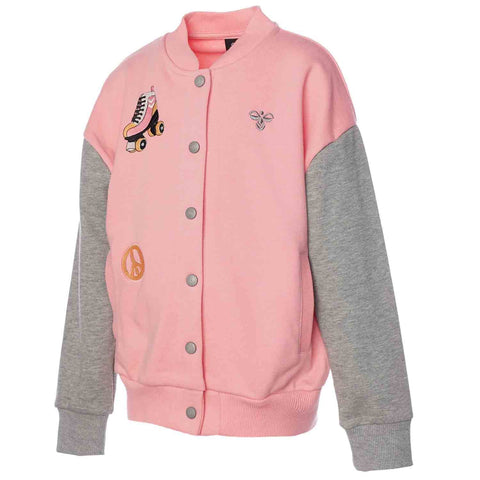 Hummel hmlDAGNES bomber jacket in flamingo pink