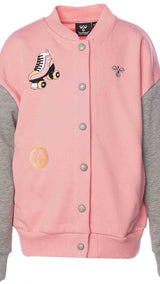 Hummel hmlDAGNES bomber jacket in flamingo pink - Image 2