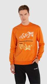 Hummel hmlGILBERTO sweatshirt in marmalade - Image 1