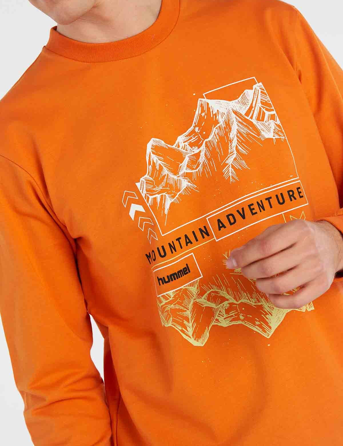 Hummel hmlGILBERTO sweatshirt in marmalade - Image 2