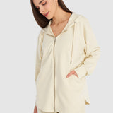 Hummel hmlINBAR zip hoodie in whitecap grey - Image 1