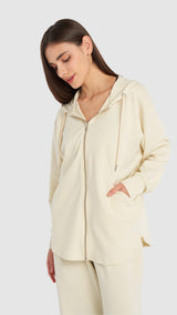 Hummel hmlINBAR zip hoodie in whitecap grey - Image 1