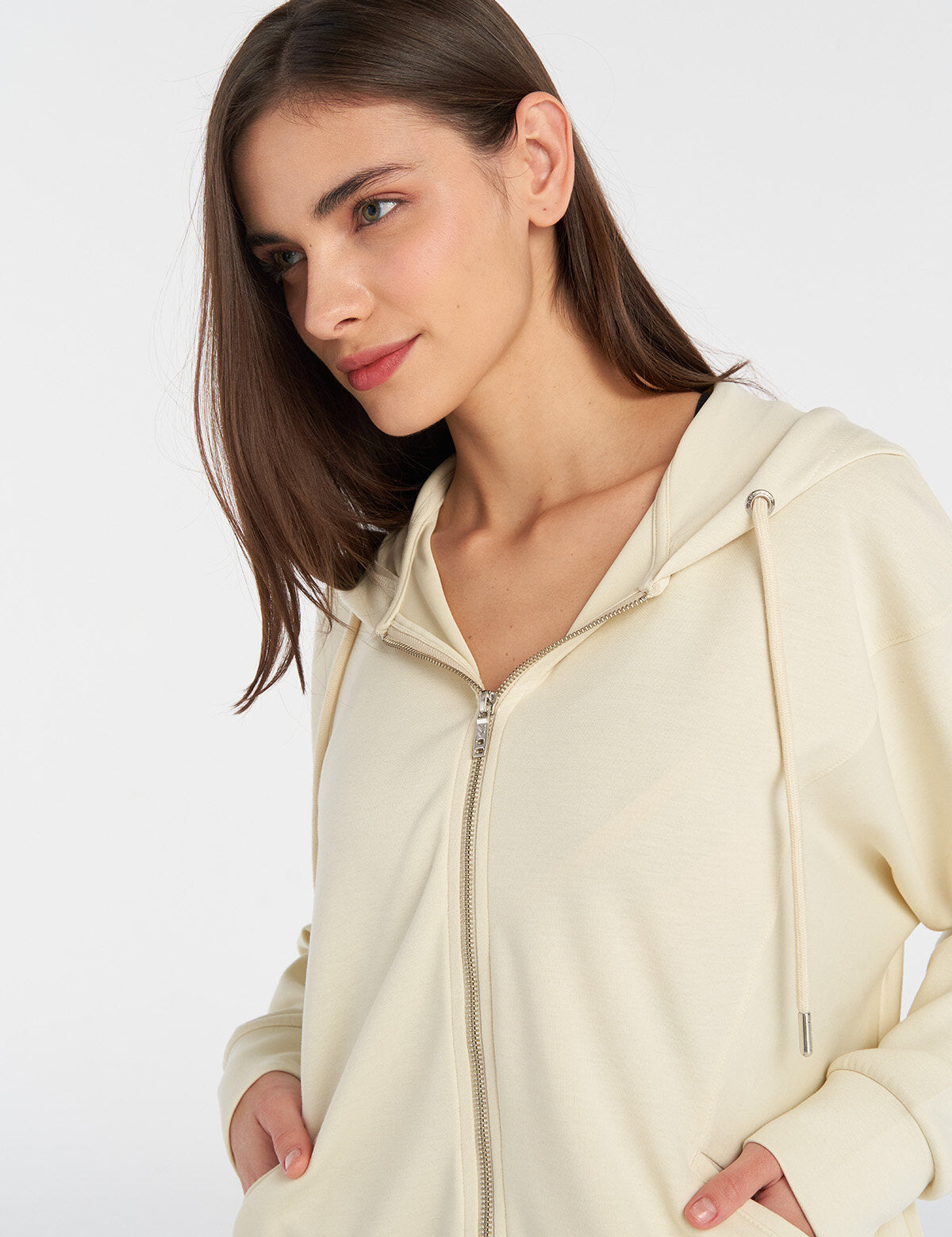 Hummel hmlINBAR zip hoodie in whitecap grey - Image 2