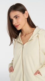Hummel hmlINBAR zip hoodie in whitecap grey - Image 2