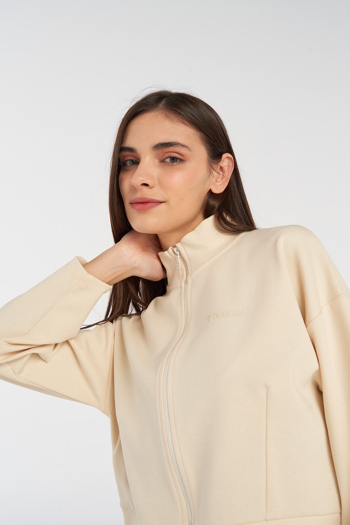 Hummel hmlJAYS zip jacket in whitecap grey - Image 2