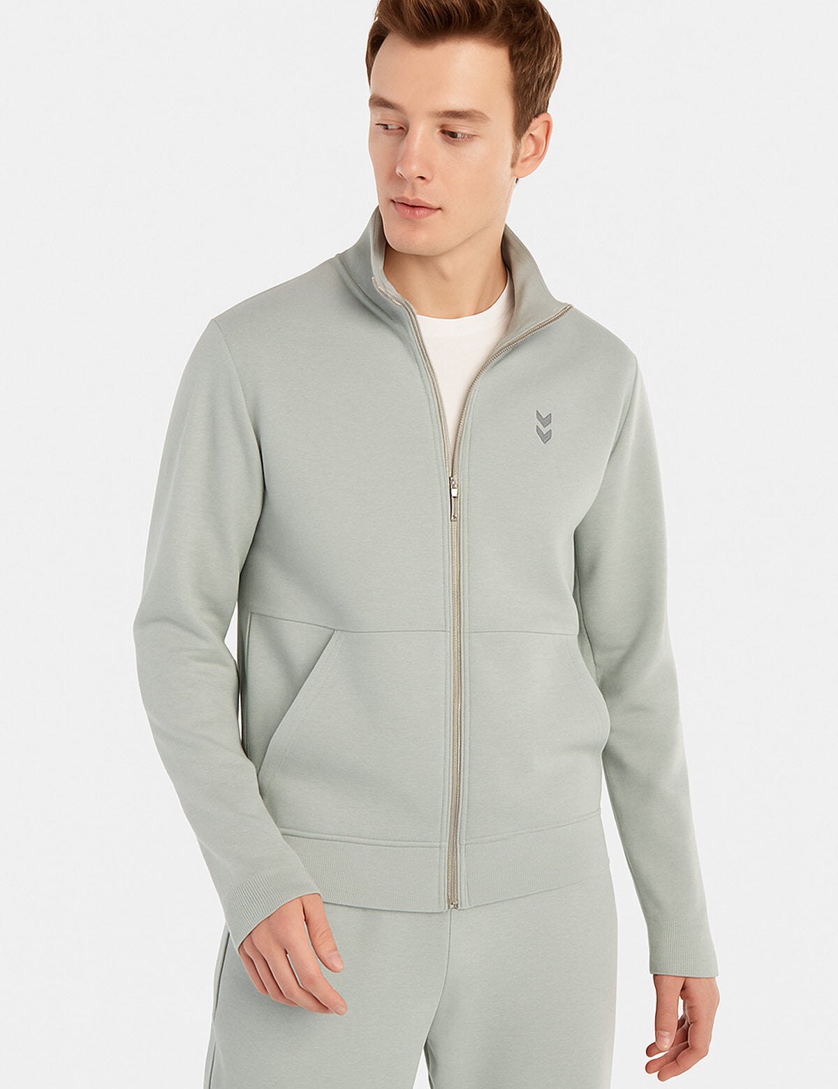 Hummel hmlNELLY zip jacket in quarry - Image 1