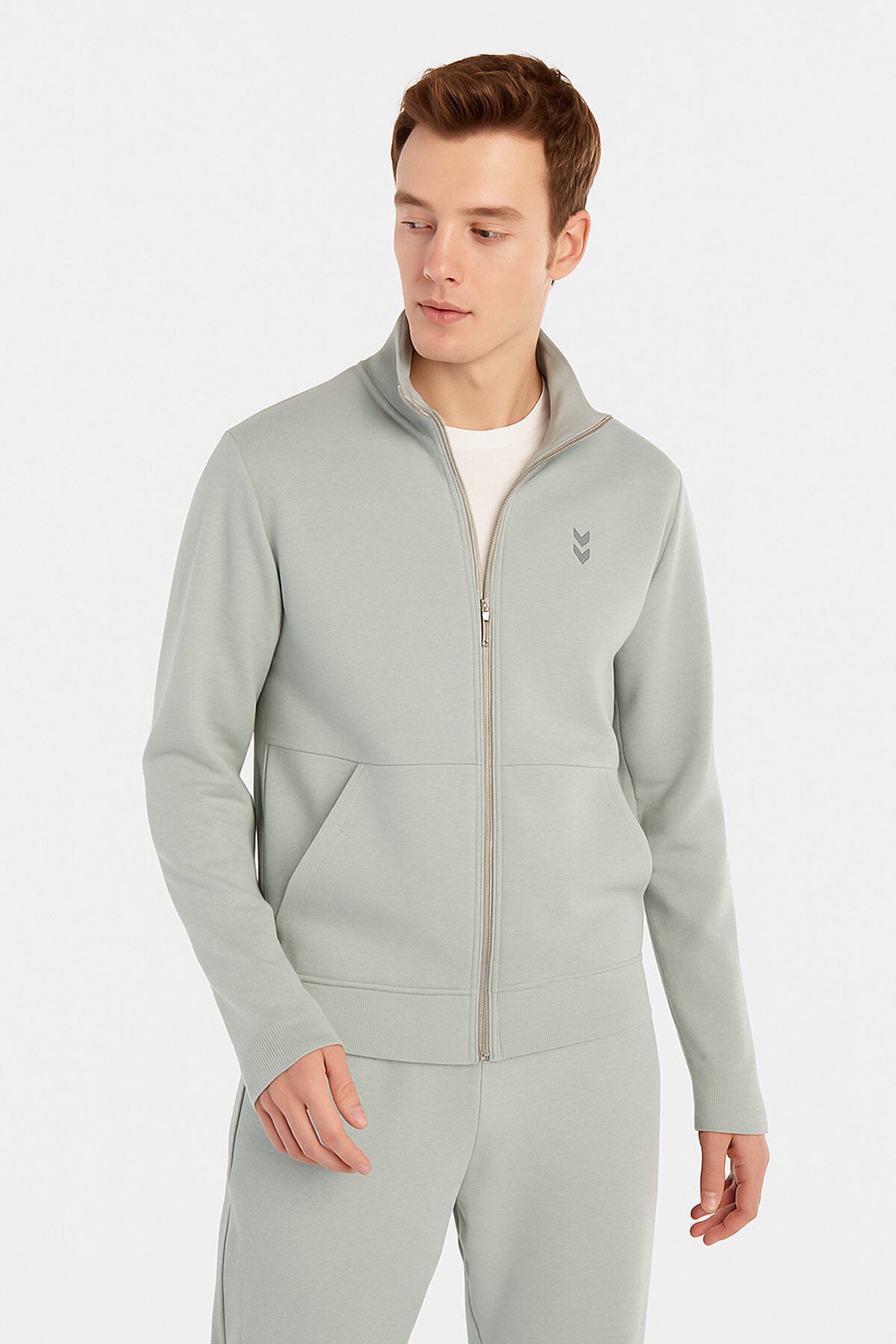 Hummel hmlNELLY zip jacket in quarry - Image 1