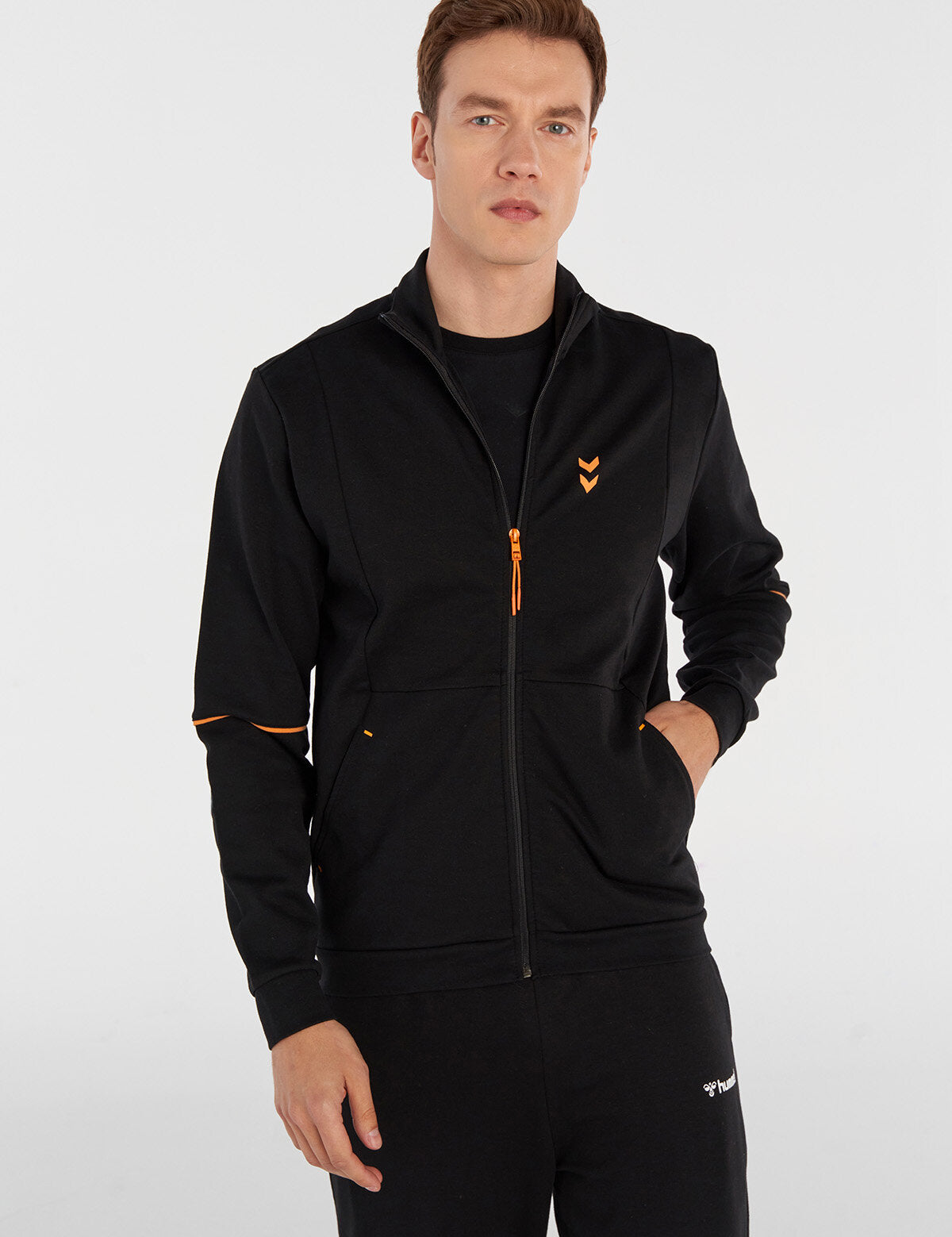 Hummel hmlPHILIP zip jacket in black - Image 1