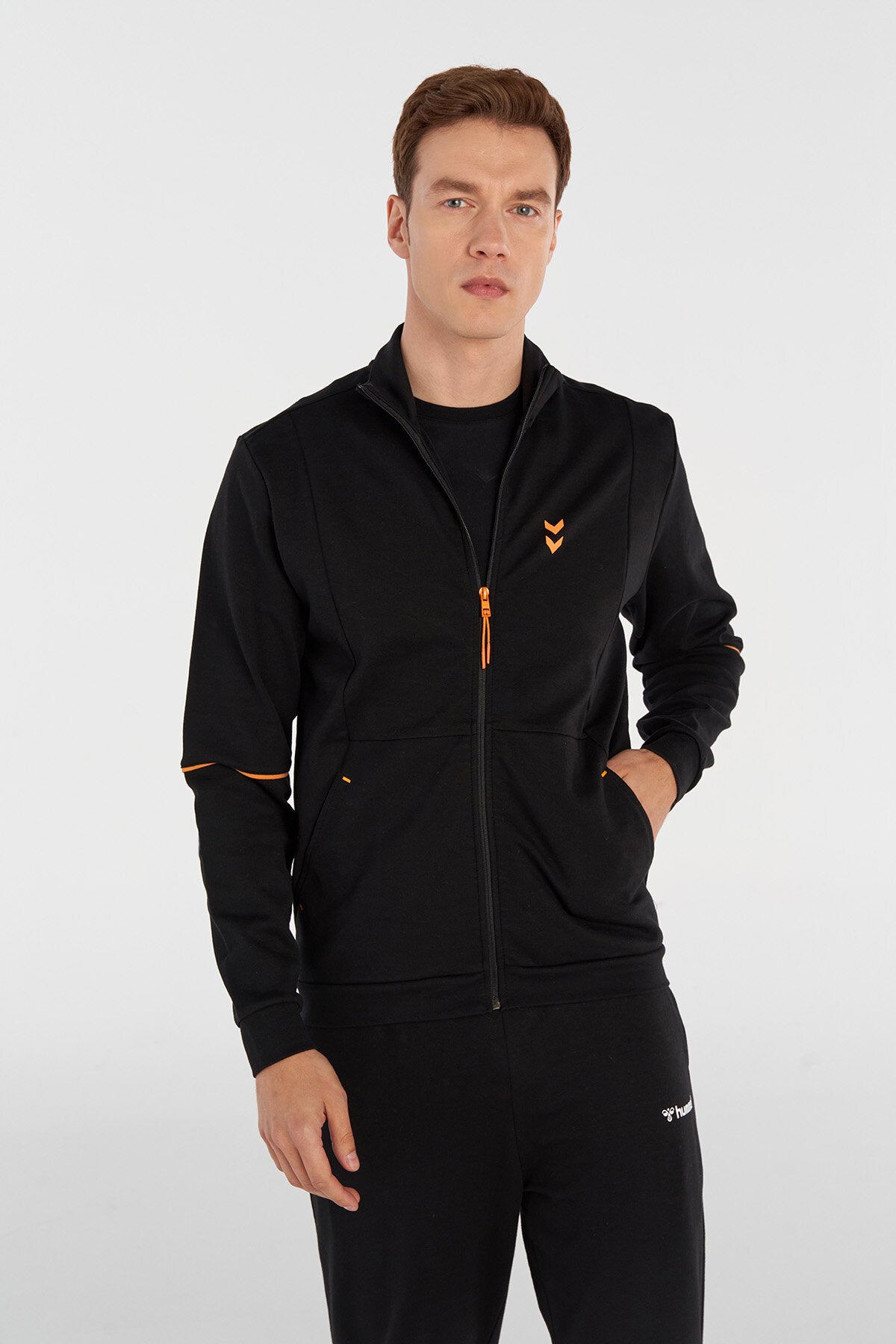 Hummel hmlPHILIP zip jacket in black - Image 1