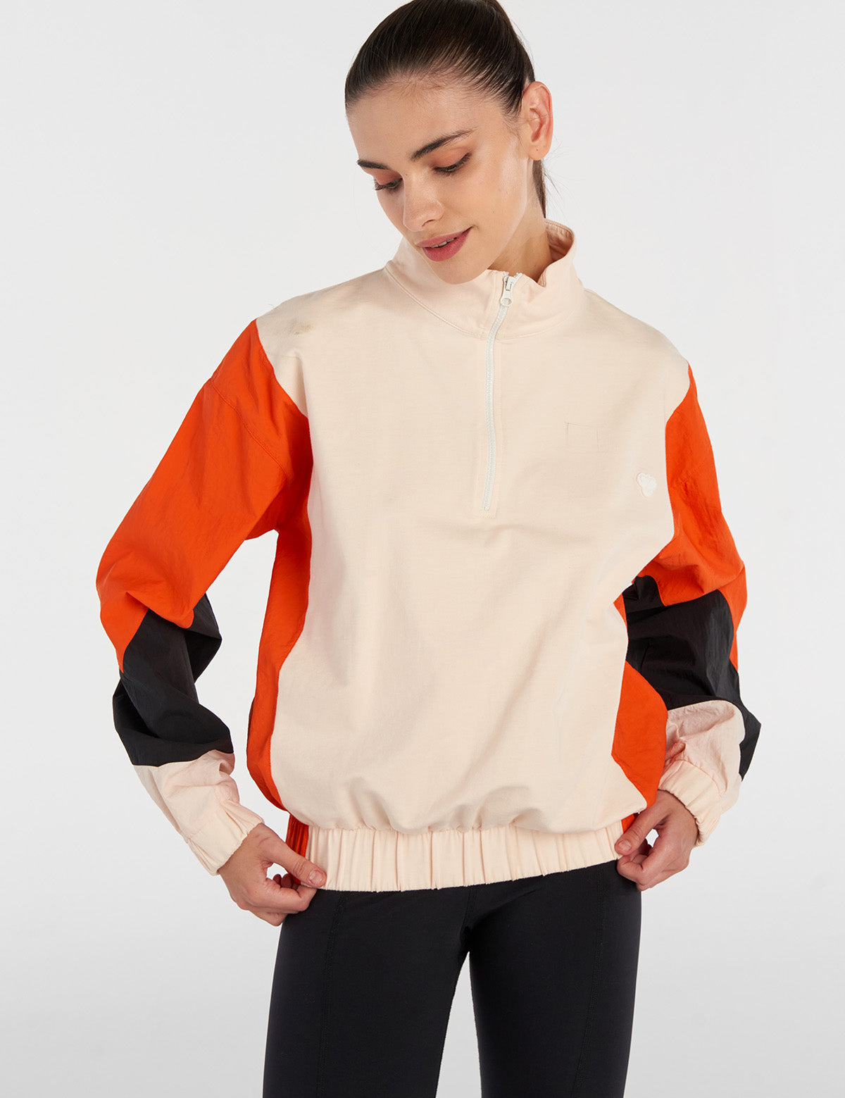 Hummel hmlSAGE zip neck sweatshirt in whitecap grey - Image 1