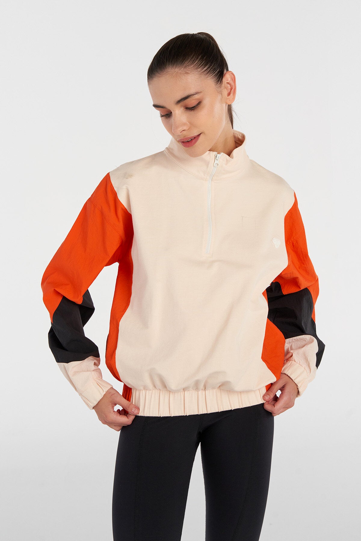 Hummel hmlSAGE zip neck sweatshirt in whitecap grey - Image 6