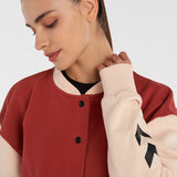 Hummel hmlTELMA bomber zip jacket in mineral red - Image 2