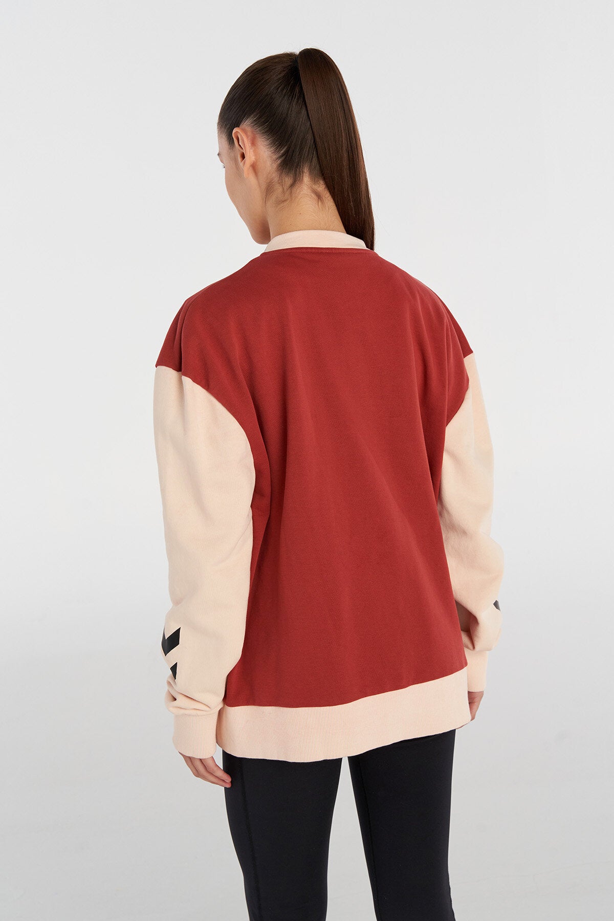 Hummel hmlTELMA bomber zip jacket in mineral red - Image 8