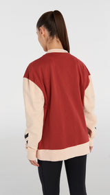 Hummel hmlTELMA bomber zip jacket in mineral red - Image 8