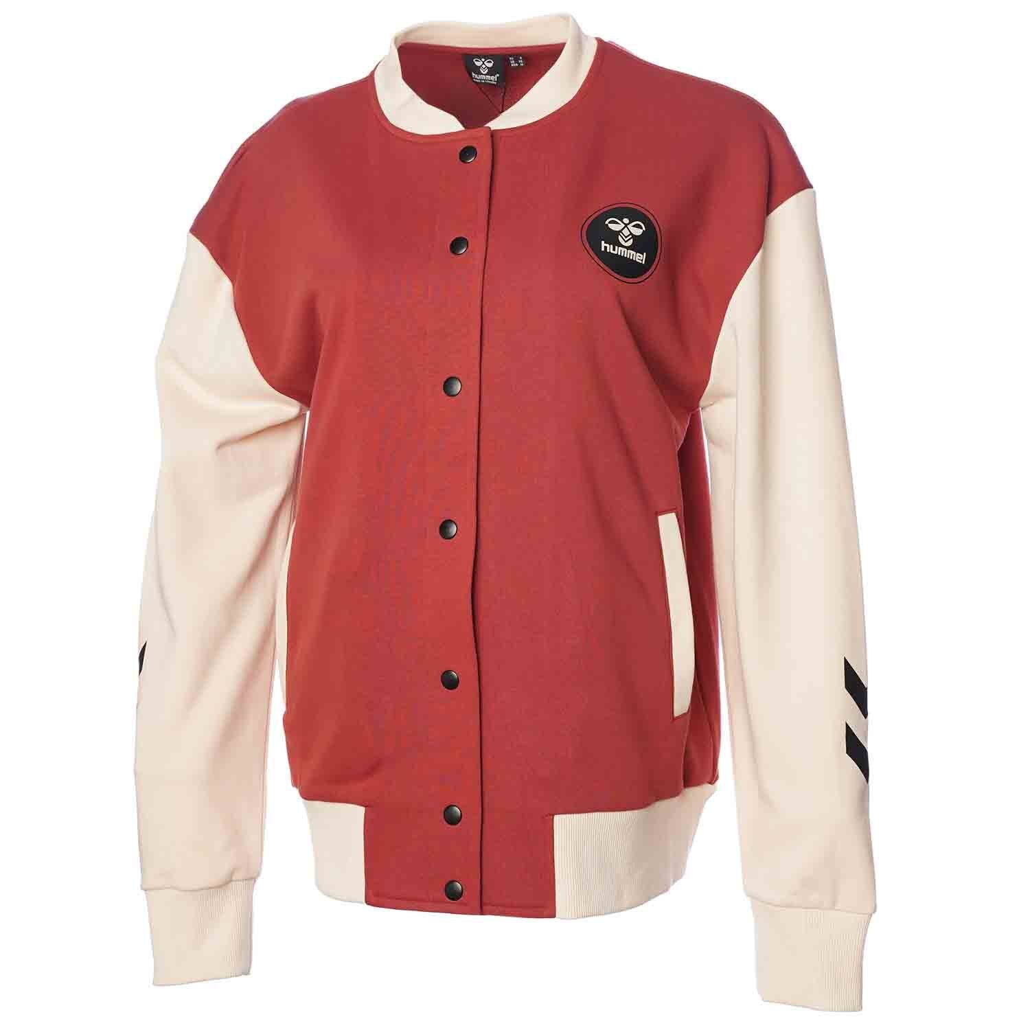 Hummel hmlTELMA bomber zip jacket in mineral red - Image 10