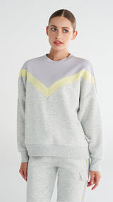 Hummel bexley sweatshirt in snow melange - Image 1