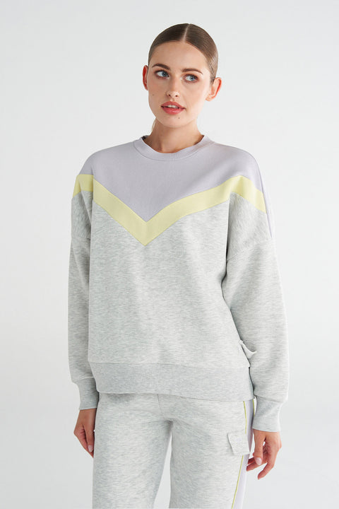 Hummel bexley sweatshirt in snow melange