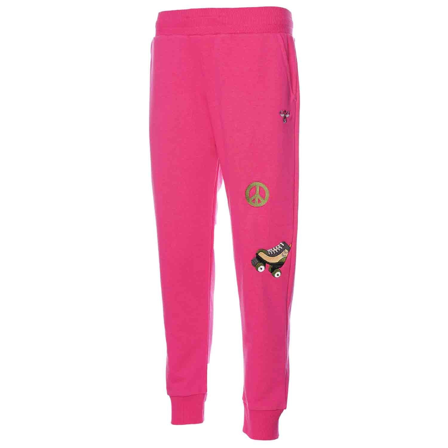 Hummel hmlDAGNES pants in raspberry sorbet - Image 1