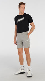 Hummel hmlELEMENTAL cotton shorts in grey melange - Image 2