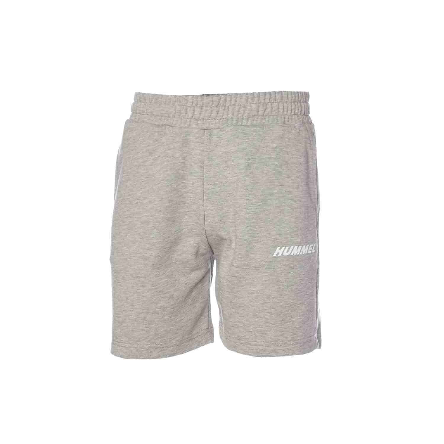 Hummel hmlELEMENTAL cotton shorts in grey melange - Image 5