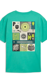 PUMA sunset drive relaxed tee men in vibrant green