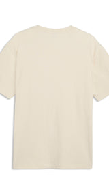 PUMA essentials elevated cat logo relaxed tee men in alpine snow