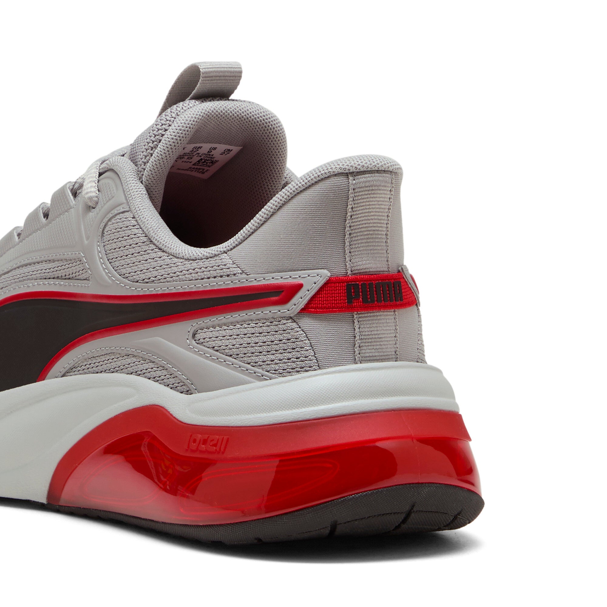PUMA cell thrill dash sneakers unisex in gray echo and for all time red