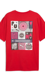 PUMA sunset drive relaxed tee men in for all time red