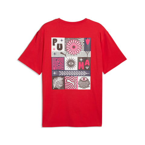 PUMA sunset drive relaxed tee men in for all time red