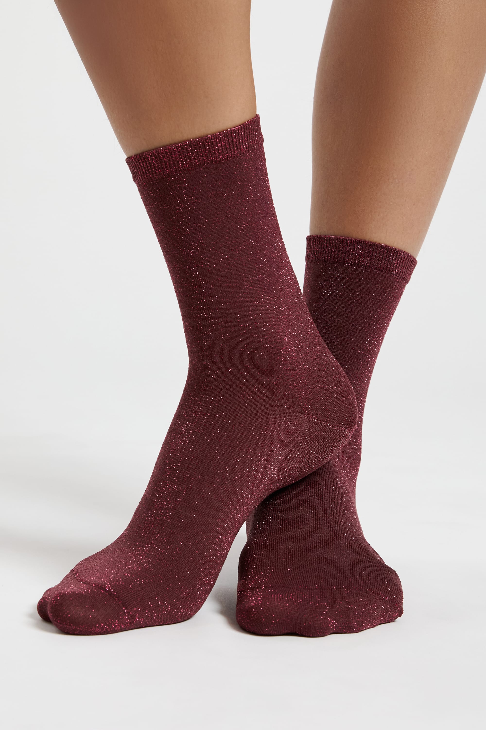 Etam ETINCELLE RIB - SOCKS in Garnet Bordeaux - View 1