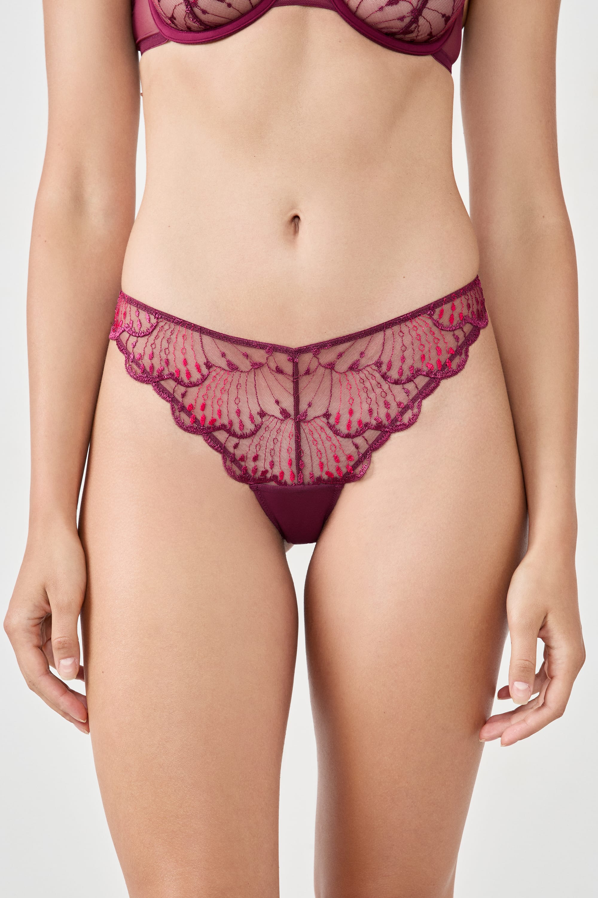 Etam NAYADE - TANGA in Garnet Bordeaux - View 1