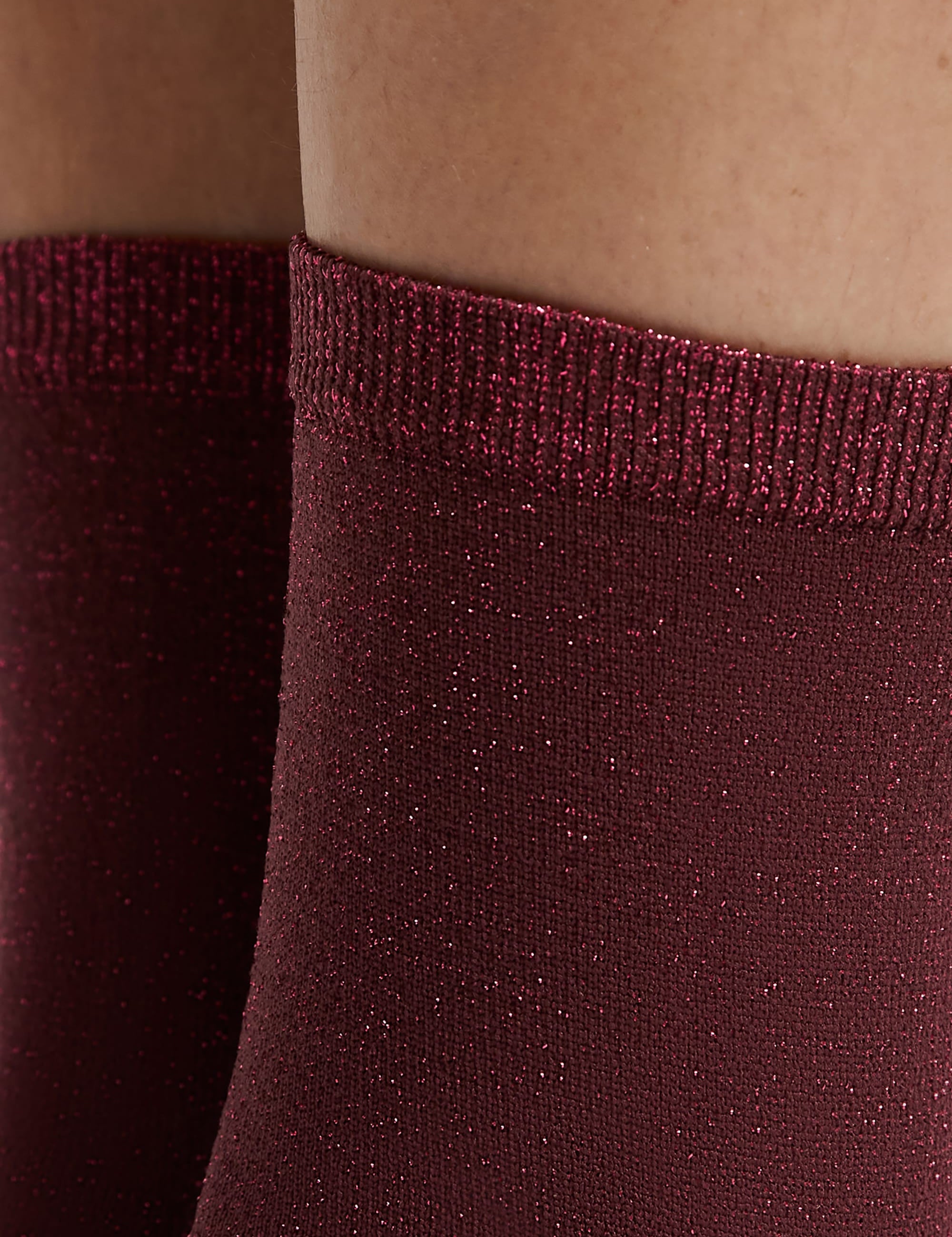 Etam ETINCELLE RIB - SOCKS in Garnet Bordeaux - View 2