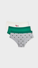 Etam JACKIE LACE - 3 SHORTIES in Green - View 1