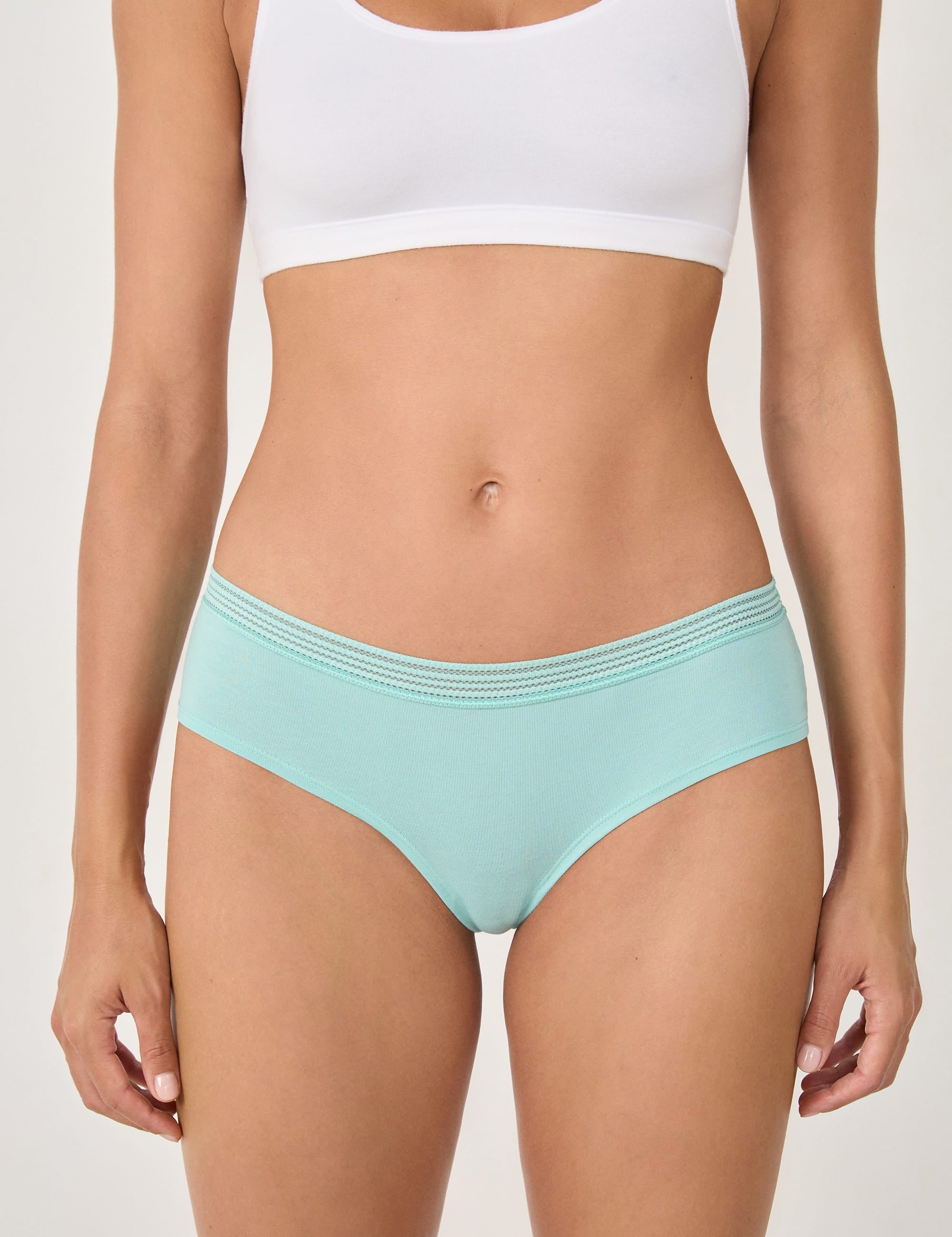 Etam JACKIE LACE - 3 SHORTIES 08-25 in Nile Green - View 1